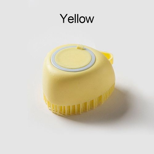 Distributeur De Massage De Lavage Pour Chiots,Brosse De Douche De Toilettage,Brosse De Bain En Silicone Souple Pour Chiens,Shampoing Pour Animaux De Compagnie - Type Soft Yellow B
