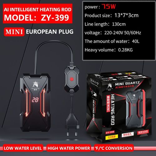 Chauffage D'aquarium Subsn À Température Constante,Chauffage À Quartz Précieux Pour Poisson,25w,50w,75w,100w,150w,200w,Le Plus Récent - Type Eu 220v 75w