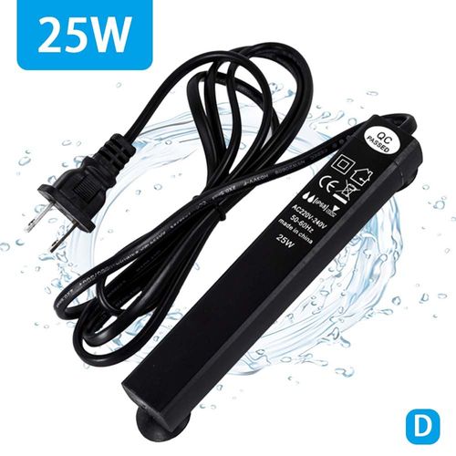 110-240v Tige Chauffante Pour Aquarium 15w 25w Niveau D'eau Bas Tige Chauffante Tortue Automatique Température Constante De L'aquarium Mini Petit Thermostat De Réservoir - Type D-25w-Eu 220-240v