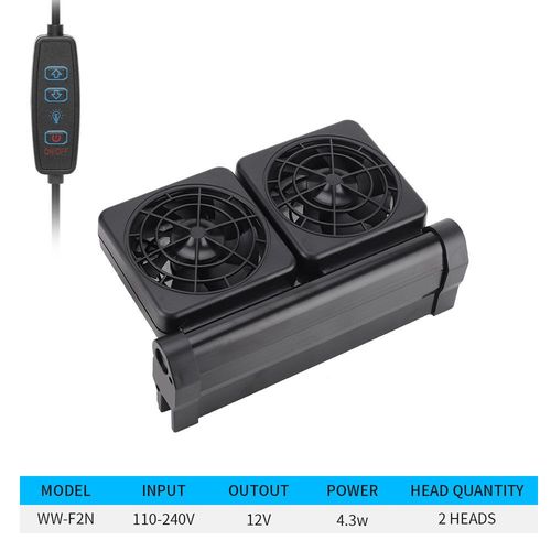 Ventilateur De Refroidissement Pour Aquarium,8 Vitesses,Contrôleur De Refroidissement,Air Muet,Température De L'eau,Sécuritaires Marin,Accessoires D'aquarium,1,2,3,4,5/ - Type 2 Fan-Eu Adapter Plug