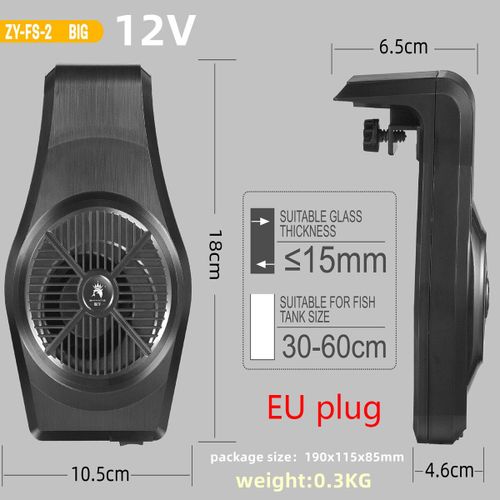 Ventilateur De Refroidissement Petusb,Mini Radiateur De Refroidissement De Réservoir De Poissons/Campan,Mini Ventilateur De Refroidissement De Réservoir,Tête Unique,Petit V - Type 4.5w Eu Plug 220v