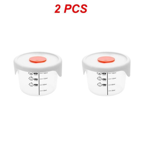 Boîte Alimentaire Pour Bébé,Facile À Utiliser,Marque De Mesure,Rangement,Filles Durable De Qualité Alimentaire,Boîte De Complément Alimentaire - Type White 2pcs
