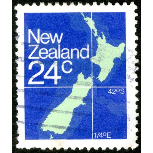 Timbre Oblitéré New Zealand, 24 C