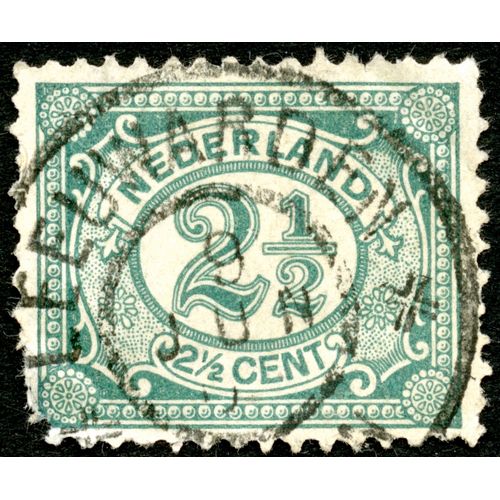 Timbre Oblitéré Nederland, 2 1/2 Cent