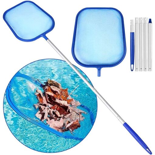 Kit De Nettoyage Piscine POOLAZA - Filet Skimmer Et Brosse 45 Cm, Pour Parois Et Surface