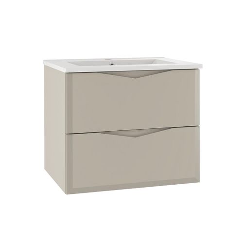 Meuble Vasque Encastrée Stratifiés Beige
