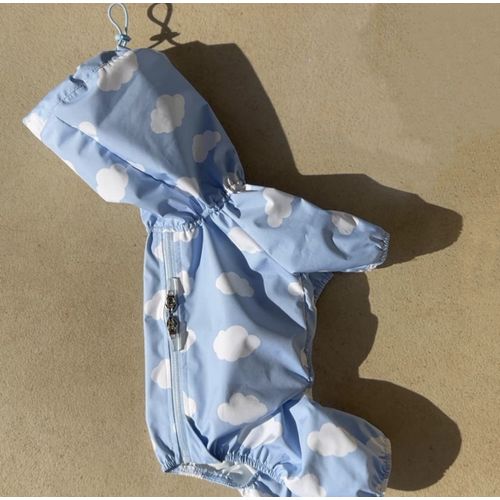 Imperméable Tout Compris Imperméable Pour Petit Chien,Vêtements Pour Chiots,Chihuahua,Harnais,Petit Chien - Type Bleu-L