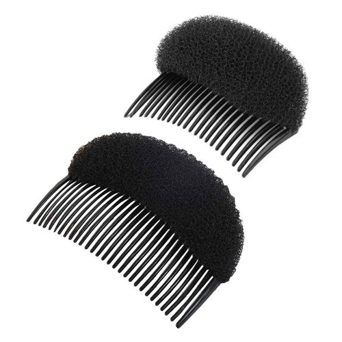 Coussinets De Volume Pour Cheveux Pour Femmes,Éponge Moelleuse,Pince Bb,Pince À Cheveux,Peigne À Cheveux Cassé,Épingle À Cheveux,Accessoires De Coiffure,1,2 Pièces - Type 2pcs Black M And L 
