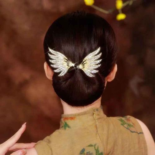 Twister Crystal Wings Bigoudi Pour Femme,Tempérament Exquis,Épingle À Cheveux À Friser,Accessoires Pour Cheveux - Type Or 