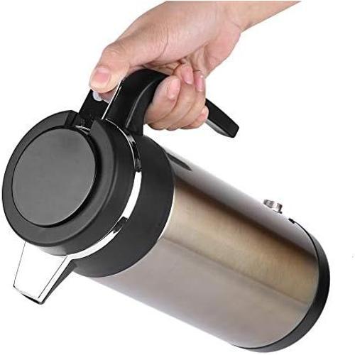 1200ml Thermos Bouilloires Électriques de Voyage Chauffage Boire Tasse Chauffe-Eau De Voiture pour Garder au Chaud le Thé Café et Lait avec Allume-Cigarette En Acier Inoxydable (12V)