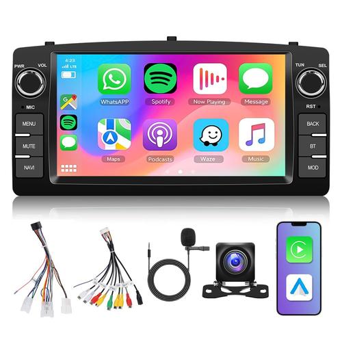 2go+64go Podofo Autoradio 9'' Android 13 Pour Toyota Corolla E120 E130 Avec Carplay Android Auto Gps Wifi Bt Fm