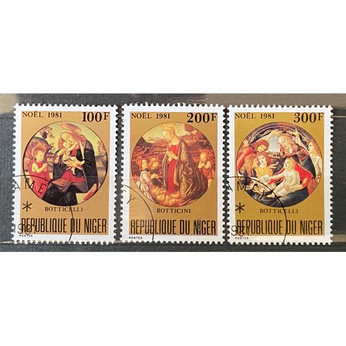 Lot De 3 Timbres Oblitérés Niger 1981