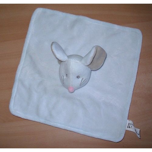 Doudou Plat Souris- Bleu Ciel - Influx