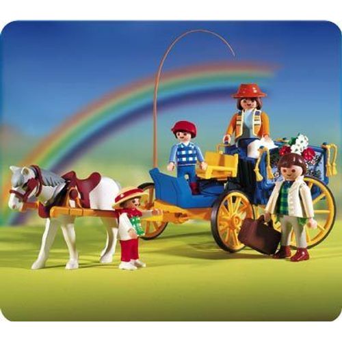 Playmobil - 3117 - La Vie À La Ferme - Famille + Attelage