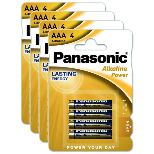 Panasonic Lot de 4 Blisters 4 Piles Alcaline Power BRONZE LR03/AAA (Micro) 1,5 V