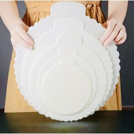 Base De Gâteau En Plastique Réutilisable De  8 Et 12 Pouces Pour Plateau De Dessert 