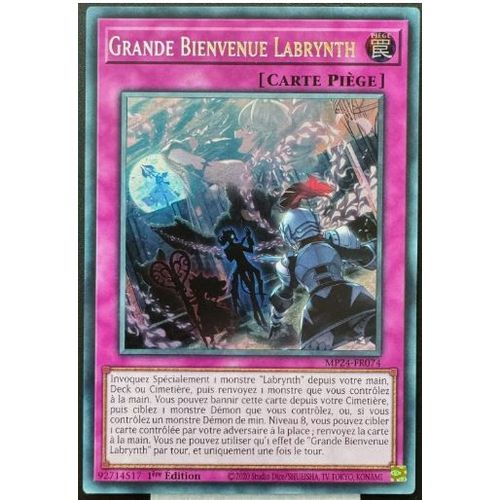 Yu Gi Oh Mp24 Fr074 Grande Bienvenue Labrynth Secrète Rare