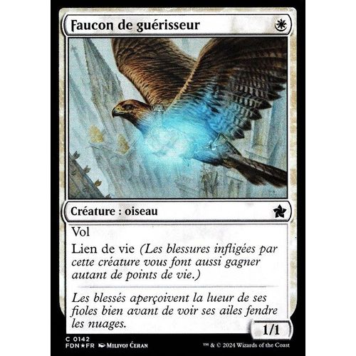 Faucon De Guérisseur - Foil - Magic - Fondations Vf - C - 142