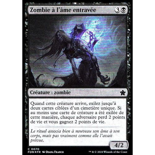 Zombie À L'âme Entravée - Foil - Magic - Fondations Vf - C - 70