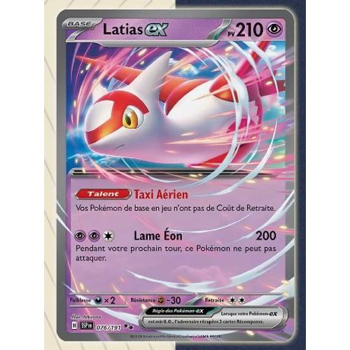 Pokemon Latias Ex 076 / 191 Ev08 Étincelles Déferlantes