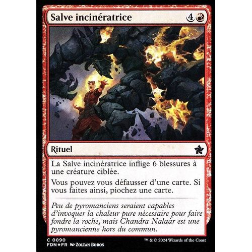 Salve Incinératrice - Foil - Magic - Fondations Vf - C - 90