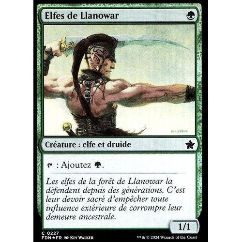 Elfes De Llanowar - Foil - Magic - Fondations Vf - C - 227