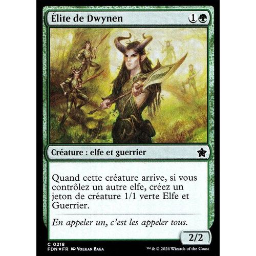 Élite De Dwynen - Foil - Magic - Fondations Vf - C - 218