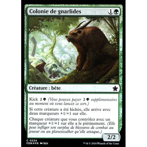 Colonie De Gnarlides - Foil - Magic - Fondations Vf - C - 224
