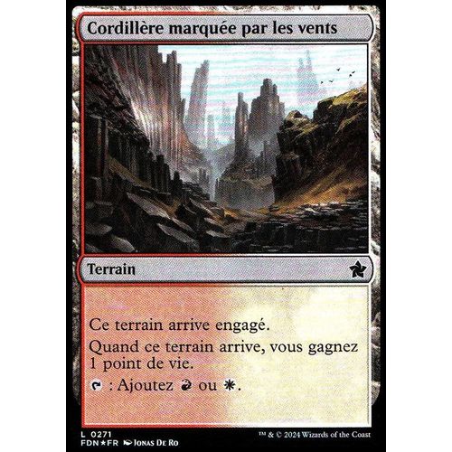 Cordillère Marquée Par Les Vents - Foil - Magic - Fondations Vf - C - 271