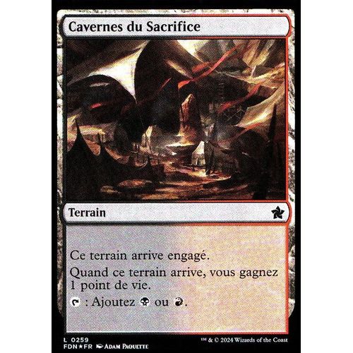 Cavernes Du Sacrifice - Foil - Magic - Fondations Vf - C - 259
