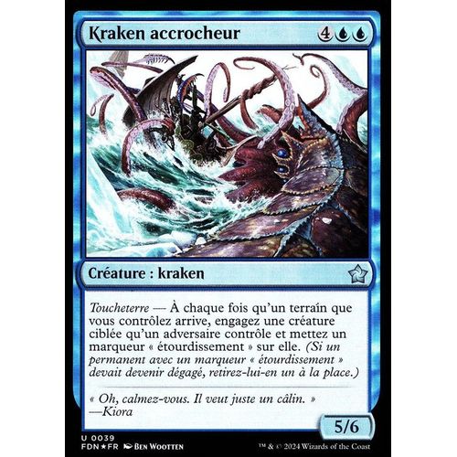 Kraken Accrocheur - Foil - Magic - Fondations Vf - U - 39