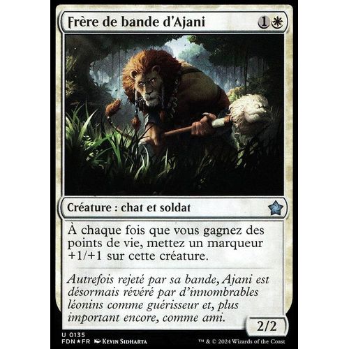 Frère De Bande D' Ajani - Foil - Magic - Fondations Vf - U - 135