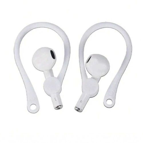 Paire de Crochets Anti-Perte pour AirPod Ecouteurs Sans Fil - pour Sport - Blanc