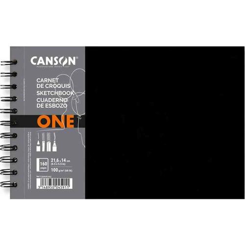 Canson Carnet De Croquis One, 216 X 140 Mm, Noir