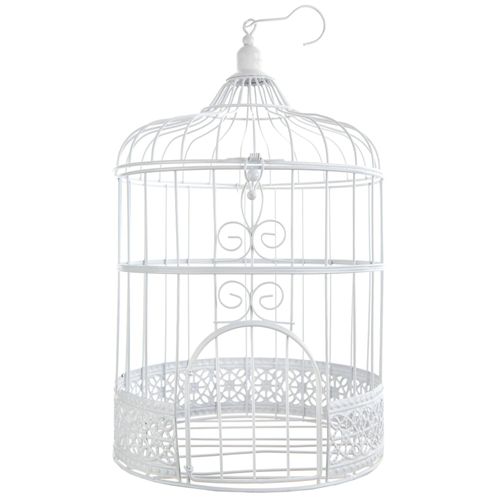 Décoration Cage À Oiseaux Blanche 30 Cm