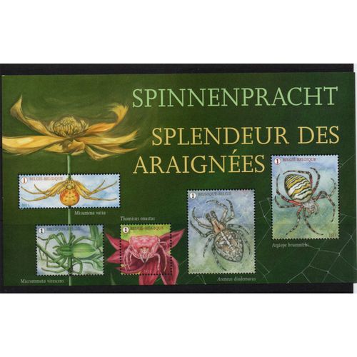 Belgique Timbre Splendeur Des Araignées 2023