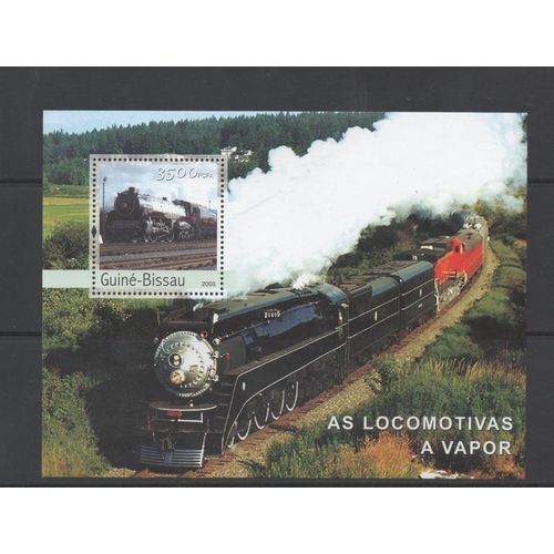 Guinée-Bissau Timbres Locomotives Du Monde 2001