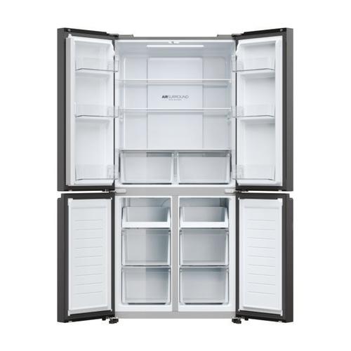 Réfrigérateur multi portes Cube 83 Série 3 - Haier HCR3818ENPT - Classe E - No Frost - Pose Libre - 467L (réfrigrateur 311L + congélateur 156L) - Slate black