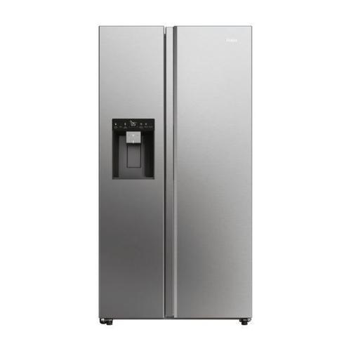 Réfrigérateur américain - Haier HSW79F18CIMM - Classe C - No Frost - Pose Libre - 601L (réfrigrateur 391L + congélateur 210L) - New Platinum Inox