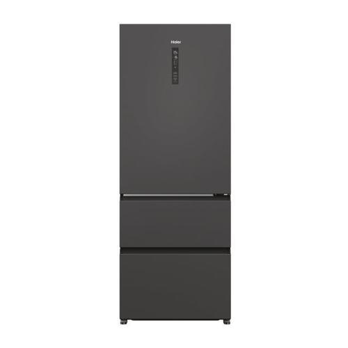 Réfrigérateur combiné 3 portes 3D 70 Série 5 - Haier HTR5719ENPT - Classe E - No Frost - Pose Libre - 528L (réfrigrateur 354L + congélateur 174L) - Slate black