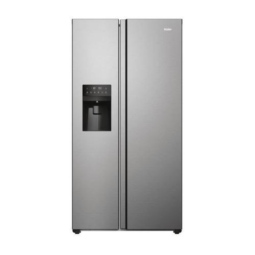 Réfrigérateur américain SBS 90 Série 3 - Haier HSR3918EIMP - Classe E - No Frost - Pose Libre - 515L (réfrigrateur 337L + congélateur 178L) - Platinum Inox