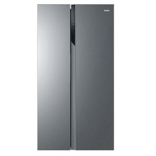 Réfrigérateur américain SBS 90 Série 3 - Haier HSR3918ENPG - Classe E - No Frost - Pose Libre - 528L (réfrigrateur 337L + congélateur 191L) - Gentle Silver