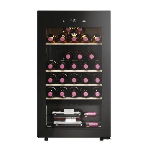 Cave à vin 50 série 3 - Haier HWS34GGH1 - 34 bouteilles - Classe G - Froid ventilé - Pose Libre - Noir