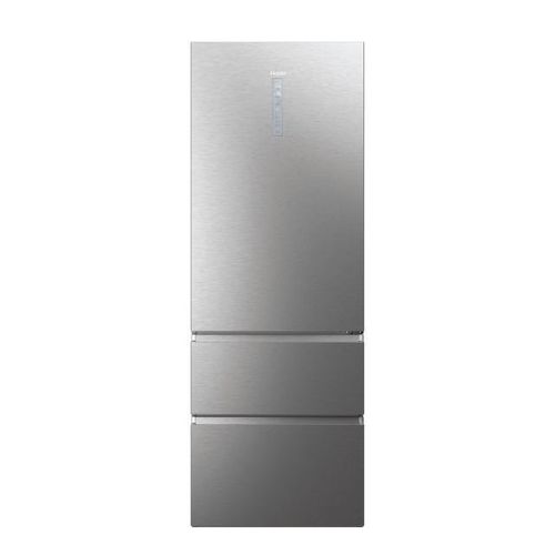 Réfrigérateur combiné 3 portes 3D 70 Série 7 - Haier HTW7720ENMP - Classe E - No Frost - Pose Libre - 483L (réfrigrateur 343L + congélateur 140L) - Gris