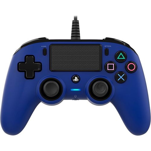 Manette Filaire Compact Controller Bleue Pour Ps4 Compatible Pc