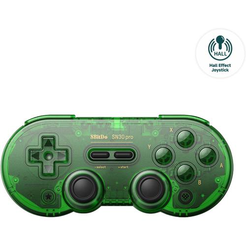 Sn30 Pro Bluetooth Manette, Joystick À Effet Hall, Manette Sans Fil Compatible Avec Switch, Apple, Windows, Steam Deck, Android Et Raspberry Pi (Vert)