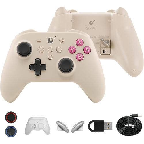 Kk3 Pro Contrôleur Sans Fil Pour Switch/Switch Oled, Contrôleur Bluetooth Pour Pc/Steam Deck, Joysticks/Déclencheurs Hall, Taux D'interrogation De 1000 Hz, Vibration Maglev/Rotor/Hd, Adaptate