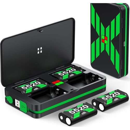 Lot De 4 Batteries 5520 Mwh Pour Manette Xbox Series X/Xbox Series S, Xbox One/One S/One X/One Elite