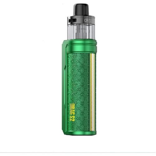 Box Drag S2 Kit Vape VO-OPOO 60 W 2500mAh Batterie Intégré (Vert Mousse) Cartouche Pod PnP X DTL 5 ml Résistances PnP X 0,2/0,3ohm Vaporisateur E-Cigarette Kit DRAG S2 Original - No Nicotine