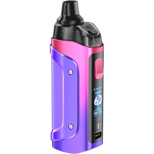 Pour geek vape Aegis Boost 3 Kit 60W mod 5ml Boost 2 cartouches adaptateur B - Coil cigarette électronique Smart/Power/Eco Vaporisateur - sans nicotine (Violet arc-en-ciel)